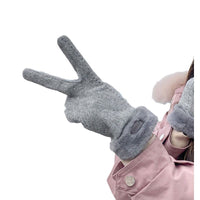 Women's Winter Cashmere Lined Touchscreen Gloves - Windproof & Warm