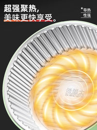 Disposable Aluminum Foil Hot Pot Cookware for Camping & Picnics, 5000ml with Lid