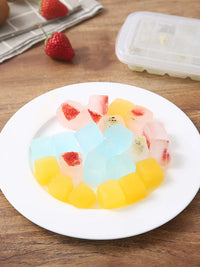 Ice Cube Tray with Lid and Storage Bin for Homemade Beverages and Food Storage, Stackable Ice Cube Mold