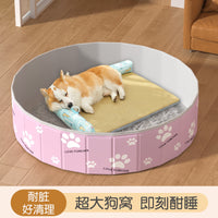 Foldable Pet Swimming Pool for Dogs, Portable Bathing Tub for Medium to Large Pets