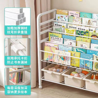 Kids Bookshelf, Multi-Layer Book Rack, Toy Storage Organizer, Floor Standing Bookcase for Children's Reading Area