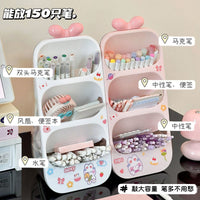 Slanted Pen Holder Large Capacity Desktop Organizer for Markers and Stationery