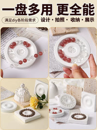 Resin & Wood Beading Design Board for Jewelry Making, Bracelet Sizing, and Necklace Display