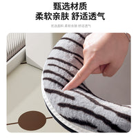 Toilet Seat Cover, Thick Plush Zipper Toilet Seat Ring Cover, Cute Cartoon Warm Bathroom Seat Cushion for Fall and Winter