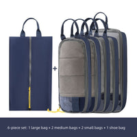 Compression Travel Packing Cubes Set for Clothes and Underwear, Space-Saving Luggage Organizer Bags