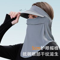 2024 UV Protection Sun Hat with Integrated Face Mask and Neck Flap for Full Coverage