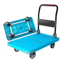 Heavy-Duty Foldable Platform Cart with Silent Wheels for Warehouse and Home Use