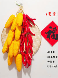 Artificial Corn Chili Garlic Peanut Vegetable Hanging String for Farmhouse Restaurant Decor