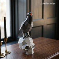 Halloween Crow and Skull DIY Papercraft Kit 3D Origami Model