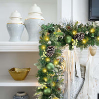 Christmas Garland Wreath for Door, Window, Staircase, and Mall Decoration - Festive Holiday Ornament