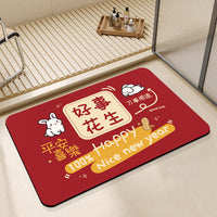 Diatomaceous Earth Bath Mat Quick Dry Non-Slip Absorbent Floor Mat for Bathroom and Toilet