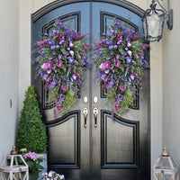 Spring Tulip & Hydrangea Wreath for Front Door Decor
