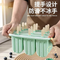 Food Grade Silicone Ice Pop Molds with Sticks and Bags - Easy Release Homemade Ice Cream Maker