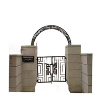 European Style Wrought Iron Garden Archway for Climbing Plants, Villa Entrance Decor