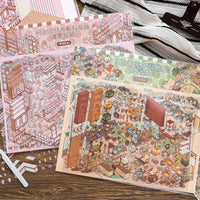 Paper Trace Vintage Series 3D Miniature Scene Stickers for DIY Crafts