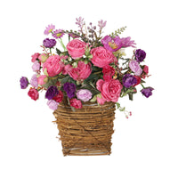 Artificial Peony Rose Garland for Wedding Decoration, Thanksgiving Faux Vine Silk Flower Wreath Door Wall Decor