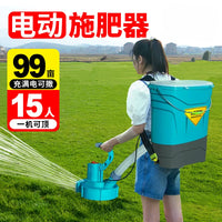 Electric Backpack Fertilizer Spreader for Agriculture, Multi-functional Seeder and Applicator