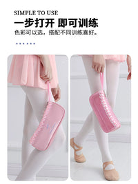 Ballet Dance Shoe Storage Bag for Kids - Pink Zipper Pouch with Mesh Pocket