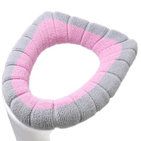 Knitted Toilet Seat Cover Set, 8-Pack, Universal Fit, Thickened Warm Washable Pads for All Seasons