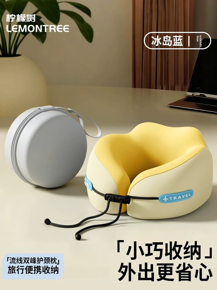 Portable U-Shaped Travel Neck Pillow for Airplanes and Cars, Neck Support Cushion