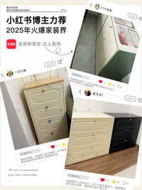 Metal Storage Cabinet with Drawers for Bedroom Living Room, Multi-layer Steel Chest of Drawers