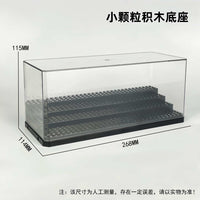 Mini Building Block Figure Display Case with Tiered Transparent Dust Cover