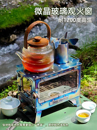 Wilderness Hunter Mini Titanium/304 Stainless Steel Wood Burning Stove for Camping & Picnic