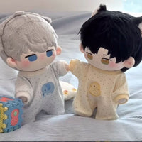 Cartoon Cotton Doll Romper Outfit for 10cm/20cm Dolls
