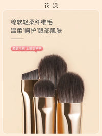 Dual-Ended Eyeshadow Eyeliner Brush Set for Portable Eye Makeup