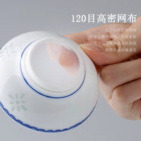 Jingdezhen Blue and White Porcelain Tea Strainer Set with Hand-Painted Design