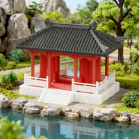 Miniature Chinese Pavilion Micro Landscape Ornament for DIY Terrarium and Aquarium Decor
