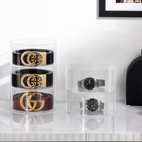Stackable Clear Acrylic Storage Box for Belts, Watches, and Jewelry
