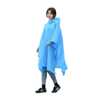 EVA Thickened Multifunctional Rain Poncho with Hood - Cape, Tarp, Ground Mat 3-in-1 for Hiking & Outdoor Activities