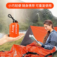 Emergency Thermal Sleeping Bag or Rain Poncho for Outdoor Survival, Camping, Hiking