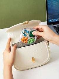 Portable Mini Pill Organizer with Multiple Compartments for Travel and Daily Use