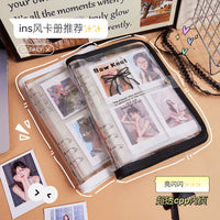 Transparent Simple 3-inch Photo Album with 20 Pages for Instax and K-Pop Photocards