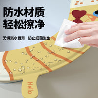Dopamine Dachshund Puppy Toilet Seat Sticker, Waterproof & Reusable, All-Season Toilet Seat Cover for Home