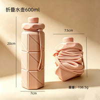 Foldable Silicone Water Bottle for Outdoor Travel, Large Capacity, High Temperature Resistant, Portable, Food Grade