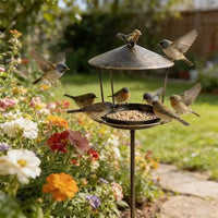 Outdoor Iron Bird Feeder Garden Decoration