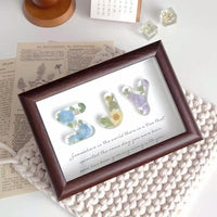 DIY Dried Flower Resin Letter Photo Frame Kit for Valentine's Day & Birthday Gift, Office & Bedroom Decor