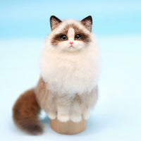 DIY Wool Felt Needle Felting Kit for Realistic Cat Dolls