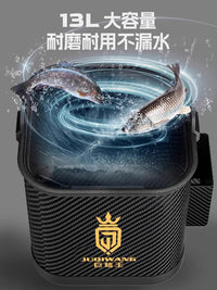 New Outdoor Fishing Bucket Foldable Live Fish Container Portable Thickened Lure Bucket with Hand Strap