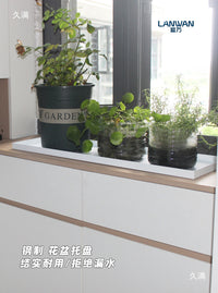Rectangular Balcony Plant Pot Drip Tray - Rust-proof, Thickened, Large Capacity