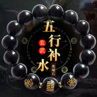 Five Elements Agate Crystal Bracelet with Mythical Beast Charms