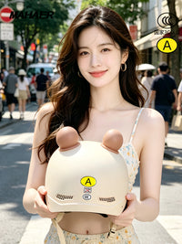 Electric Scooter Helmet for Women, UV Protection, Long Visor, 3C Certified, All-Season