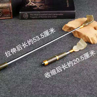 Extendable Back Scratcher with Faux Horn Handle, Portable Stainless Steel Itch Reliever