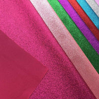 Glitter Non-Woven Fabric Faux Leather Sheet, Waterproof Self-Adhesive Double-Sided Textile for Crafts & Decor