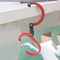 D-Ring Locking Carabiner Clip for Outdoor Tactical Gear, Hiking, and Keychains