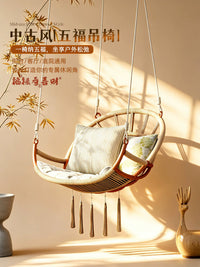 Wufu Balcony Swing Chair Rattan Lounge Indoor Outdoor Hanging Basket Seat