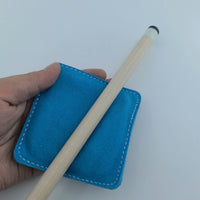 Billiard Cue Tip Scuffers and Cleaners - Double-Sided Suede Leather Towel for Pool Cue Maintenance